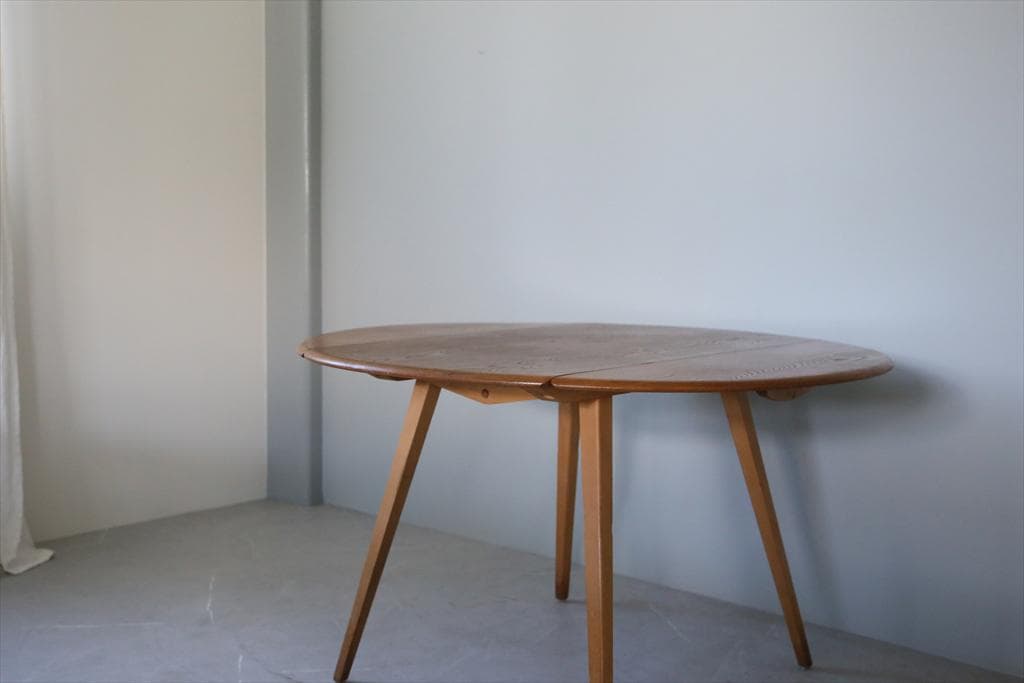 英国アンティークアーコールドロップリーフテーブル/ダイニング机(84-312)