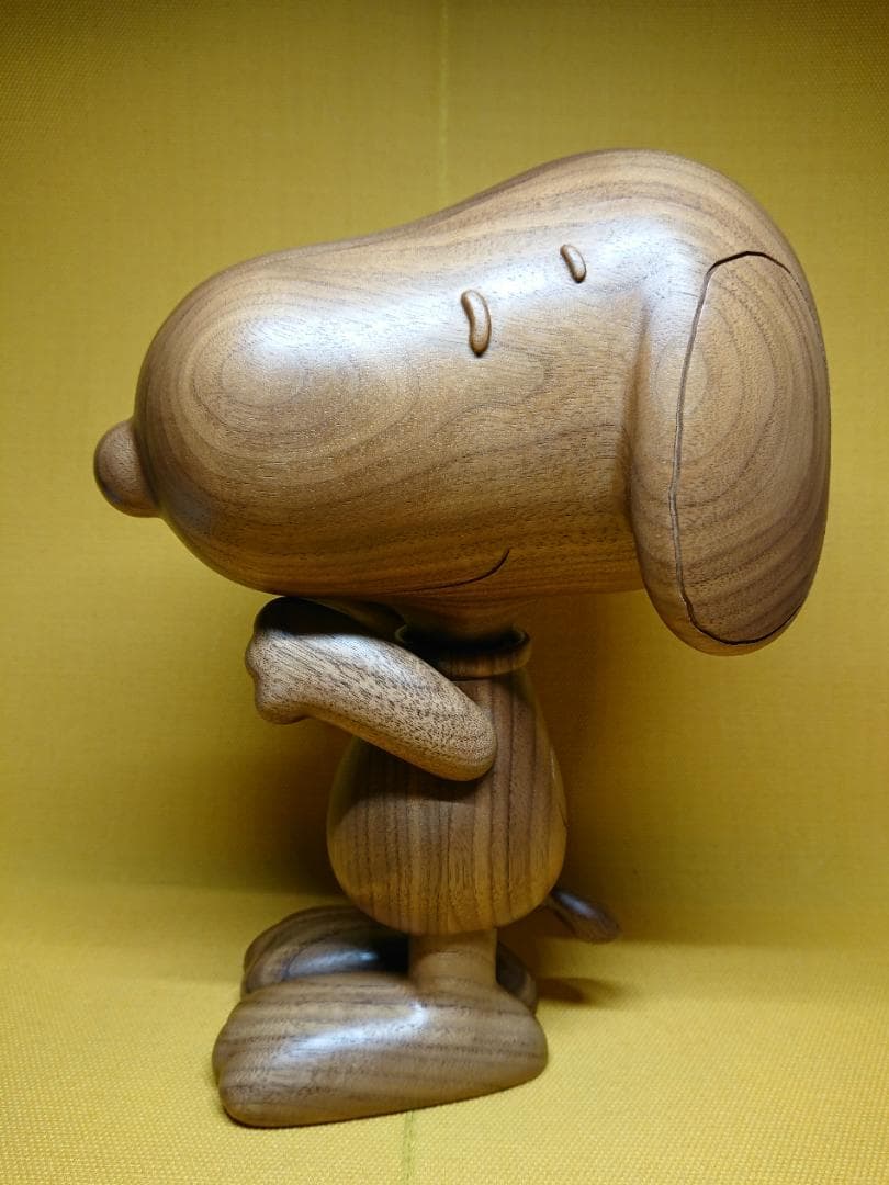 【美品】日本製　スヌーピー　木製　置物　インテリア　工芸品　美術品　A3321