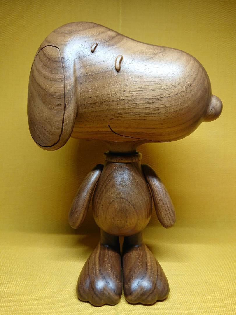 【美品】日本製　スヌーピー　木製　置物　インテリア　工芸品　美術品　A3321