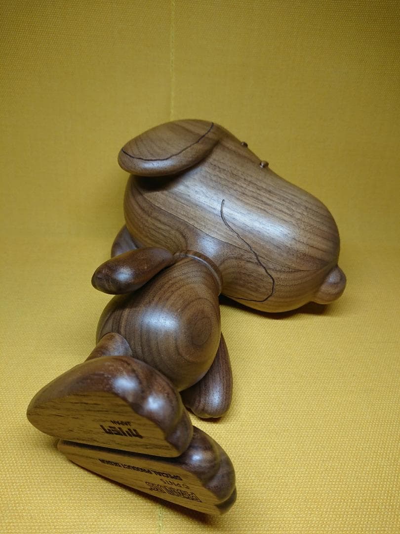 【美品】日本製　スヌーピー　木製　置物　インテリア　工芸品　美術品　A3321