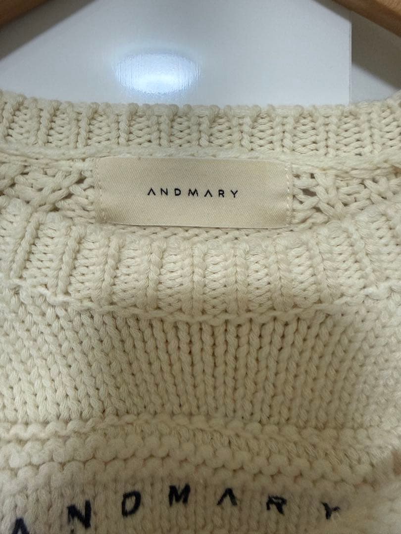 【確実正規品】andmary Casey knit tops ivory