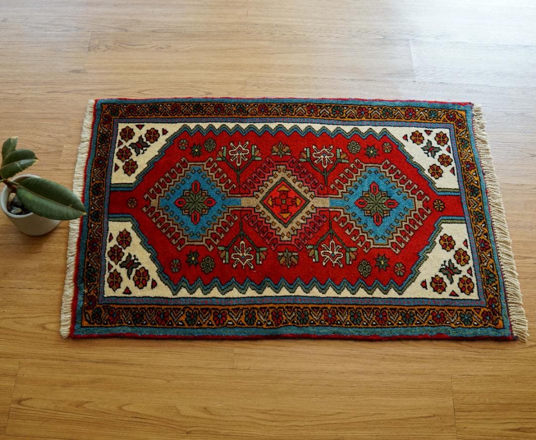 97×63cm ペルシャ絨毯 ヤラメ