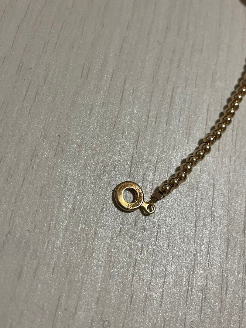 18k刻印ゴールド パール ビーズブレスレット