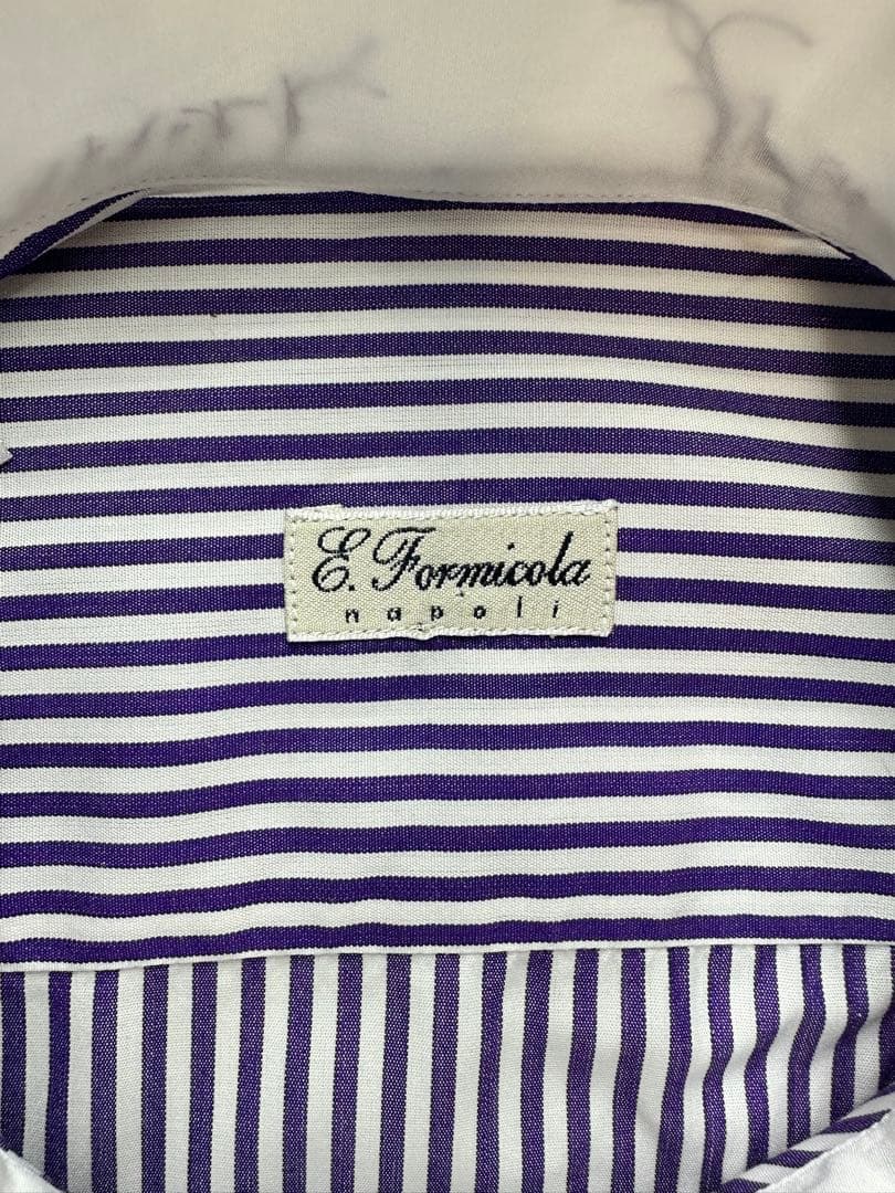 【美品クリーニング済】ERRICO FORMICOLAパープルクレリックタブ39
