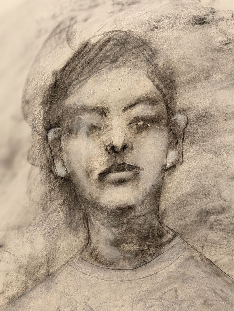 hagemaruチャコール画 ポートレート