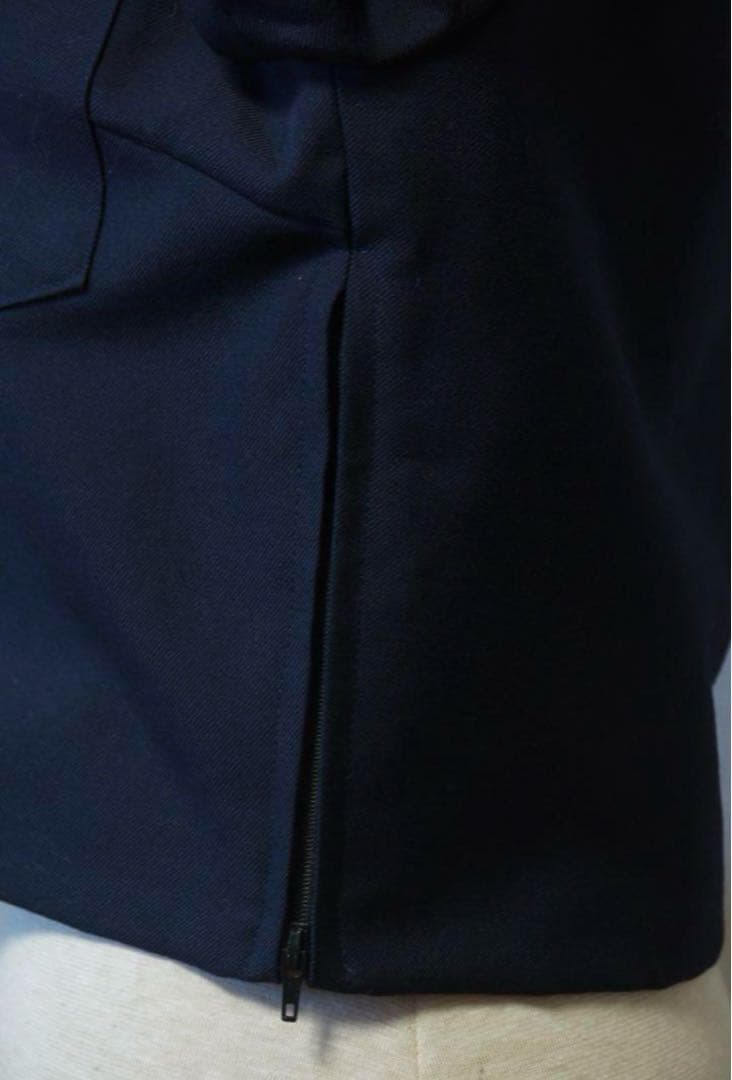 L白３本光ヶ丘中学校替襟カバーリボン付き冬セーラー服