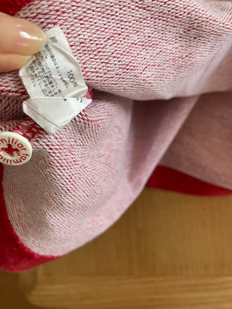 赤いベビー服6点セット　女の子ワンピースベスト帽子