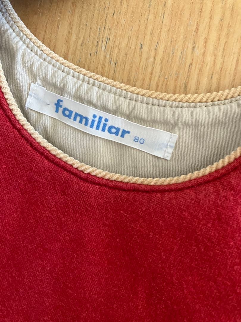 赤いベビー服6点セット　女の子ワンピースベスト帽子