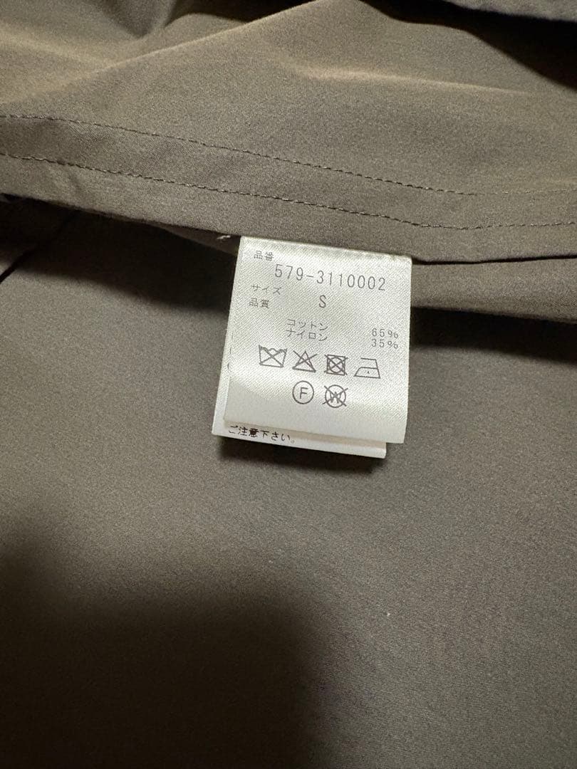 MARGARETHOWELL ステンカラースプリングコート　グレーカーキ色