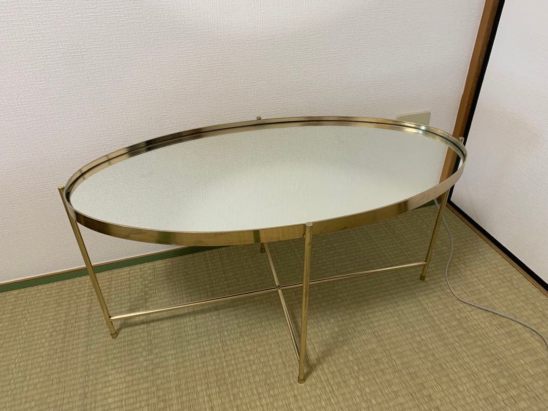 【大阪市内直接引き取りのみ】KARE ミラー天板ローテーブル