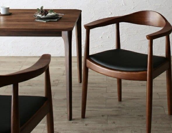 天然木ウォールナット無垢材北欧デザイナーズダイニング W.K. ダブルケー