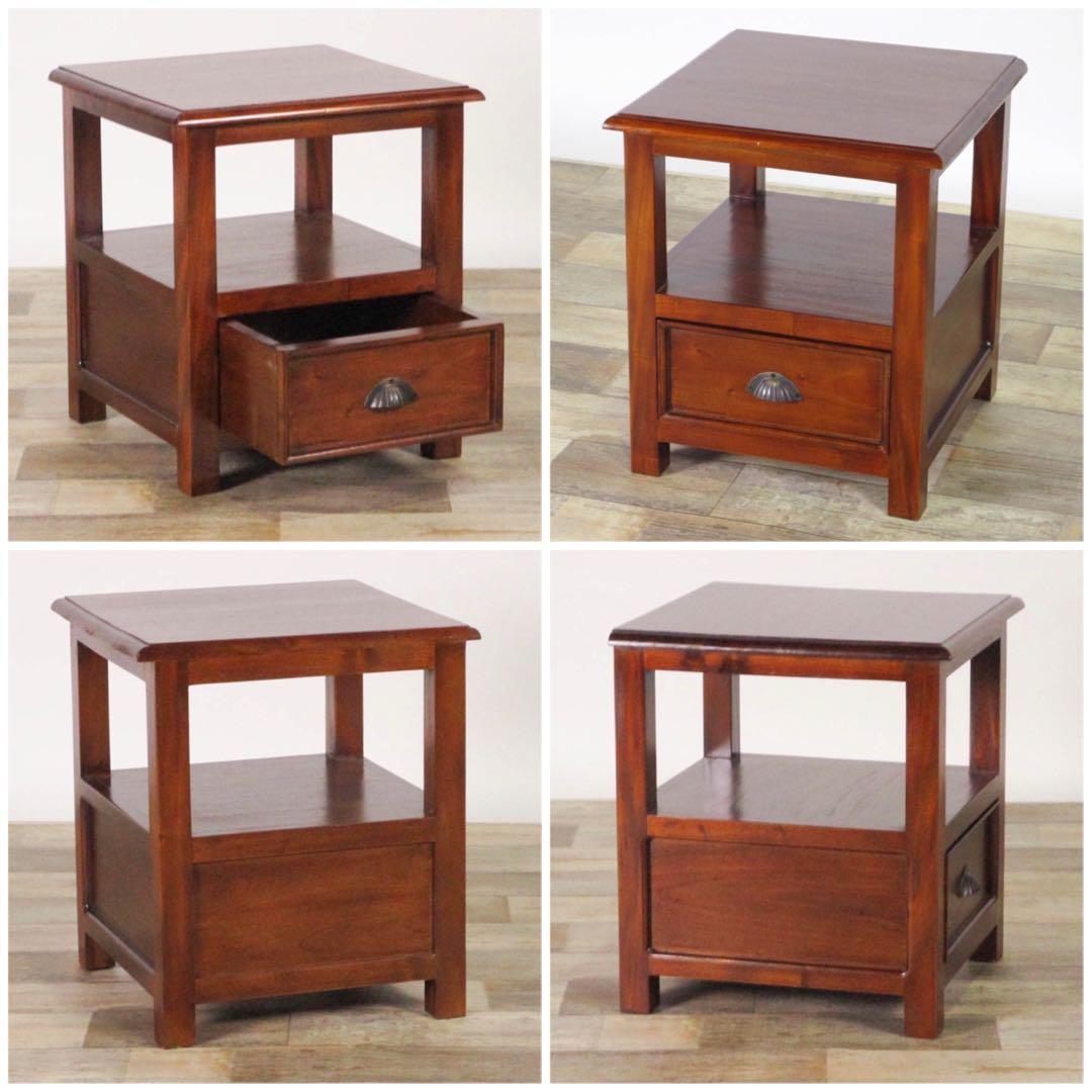 C 新品 コロニアル サイドテーブル ミニテーブル 小物入れ 収納 アジアン