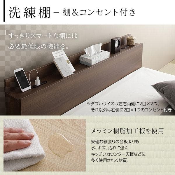 ベッド ダブル ボンネルコイルマットレス付きds-2333097