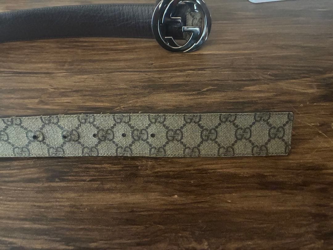 GUCCI グッチ 114984 インターロッキングGG柄 PVC シルバー金具