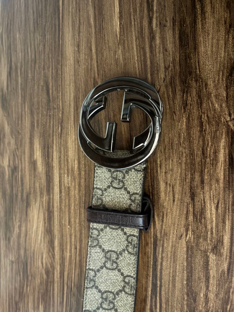 GUCCI グッチ 114984 インターロッキングGG柄 PVC シルバー金具