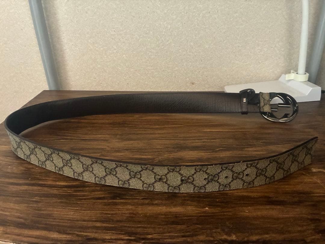 GUCCI グッチ 114984 インターロッキングGG柄 PVC シルバー金具