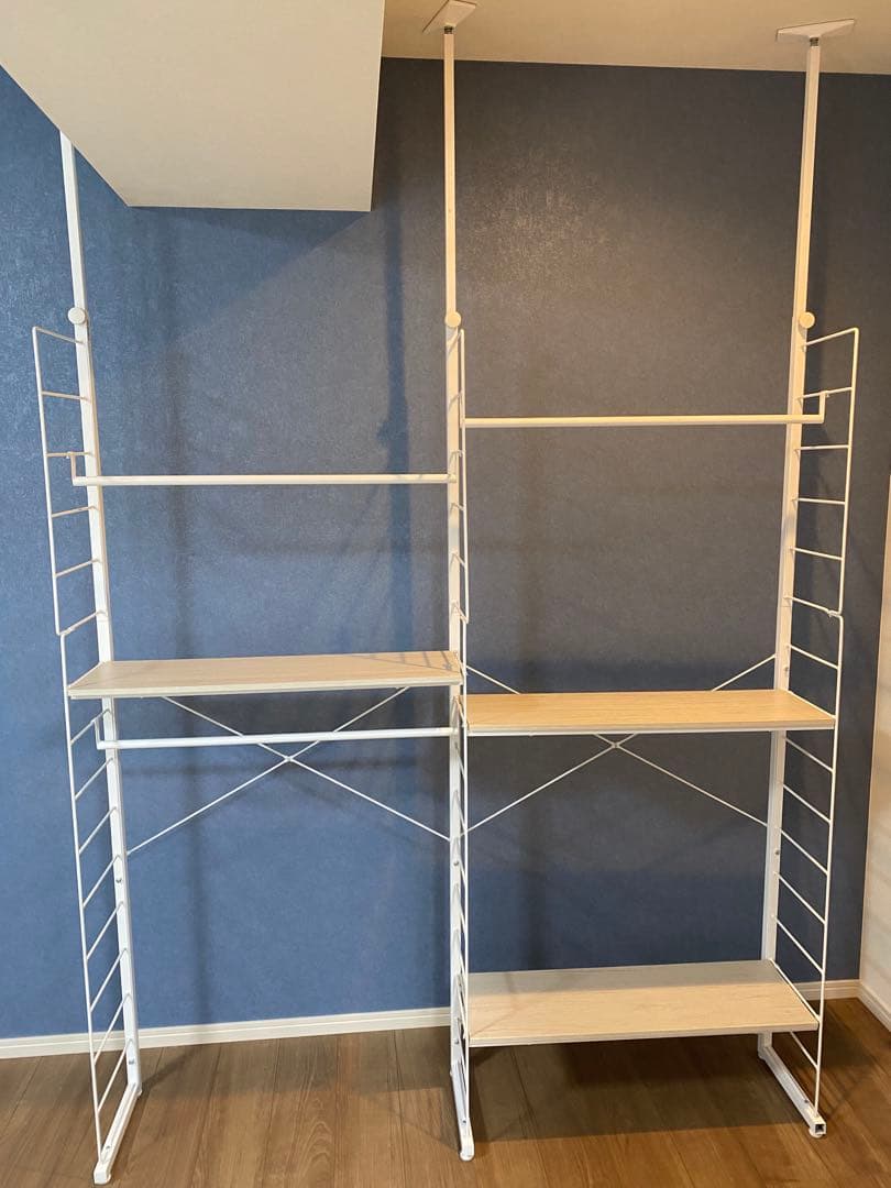 【ニトリ】突っ張り壁面収納ワードローブNポルダ(ホワイトウォッシュ)