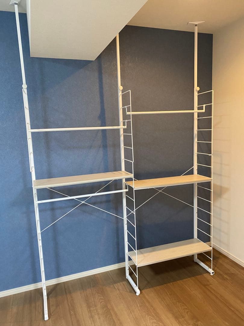 【ニトリ】突っ張り壁面収納ワードローブNポルダ(ホワイトウォッシュ)