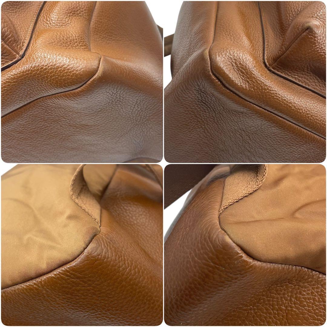 美品　A4 コーチ　リュック　バックパック　チャーリー　レザー　茶 ブラウン