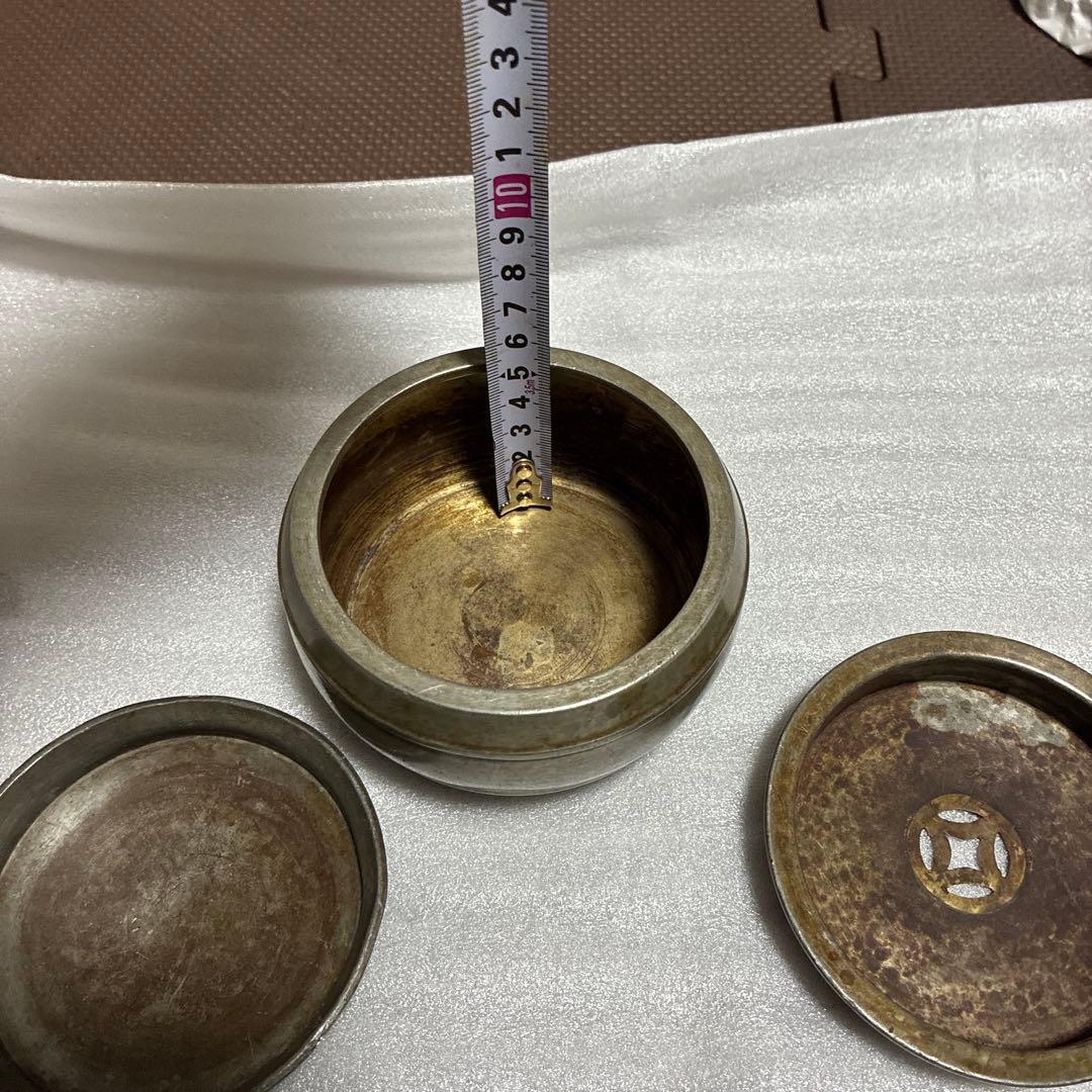 古錫　在銘　建水　茶こぼし　茶入　重453.5g煎茶道具　茶道具