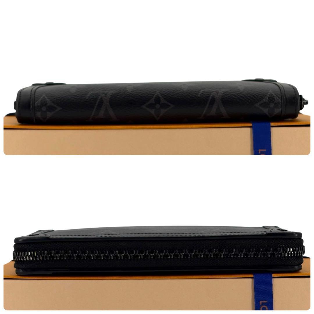 新型　ルイヴィトン モノグラム エクリプス トランク ジッピーウォレット 長財布