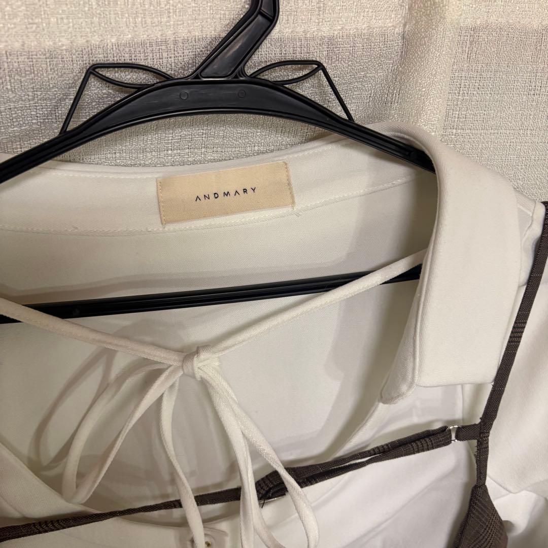 正規品　andmary Betty layered check dress