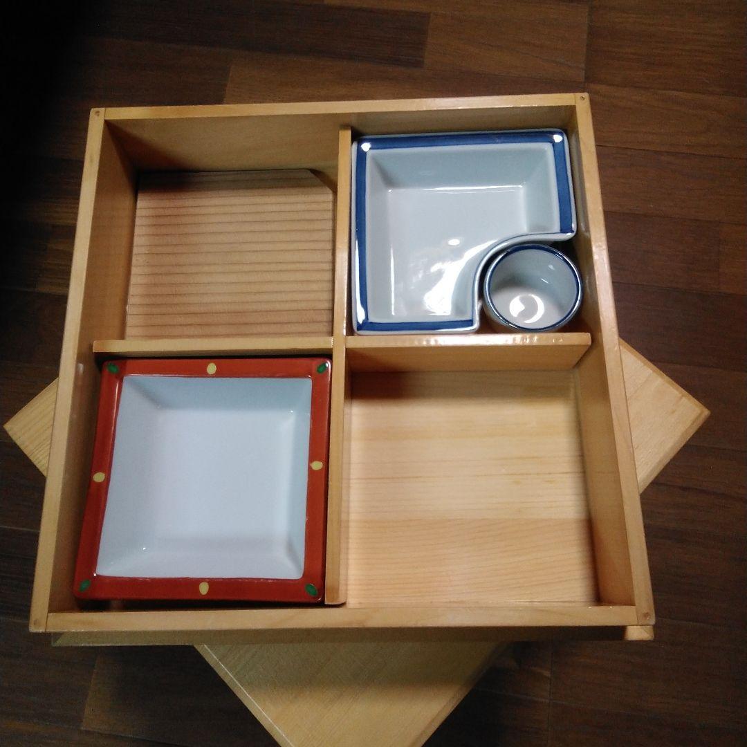 おかめ　松花堂弁当箱　5客