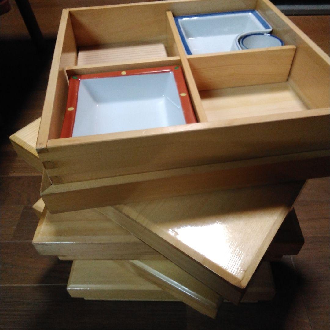 おかめ　松花堂弁当箱　5客