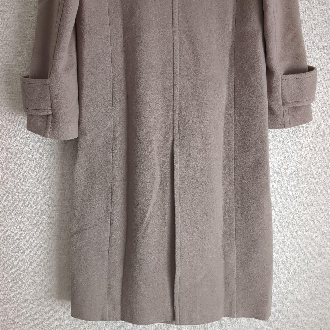 グレースコンチネンタル ダブルブレスト ウール コート ベージュ 36