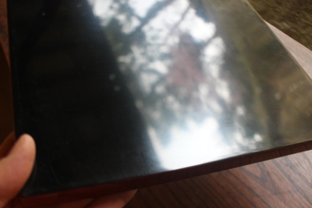 傷有参考品！時代朱漆に風情ある草花絵の映える折敷2点（検輪島塗京塗懐石膳お膳お盆