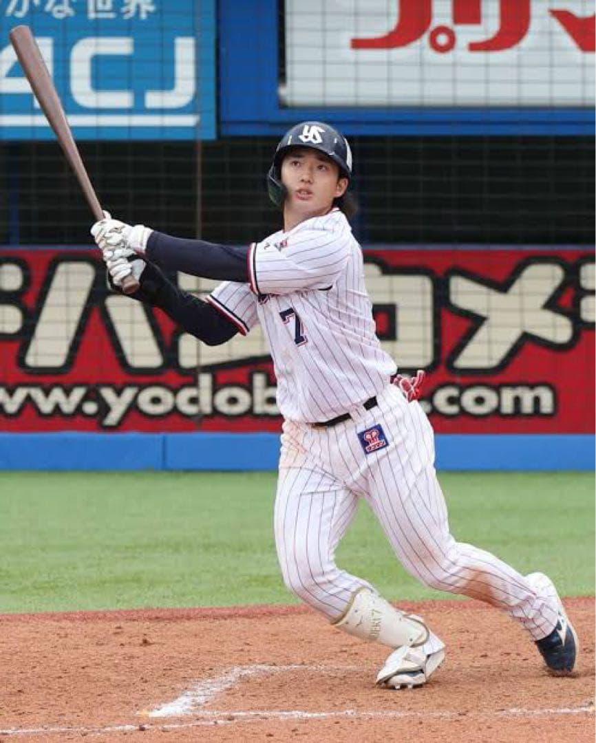 東京ヤクルトスワローズ　長岡秀樹 #7　バット NPBマーク 支給品　実使用