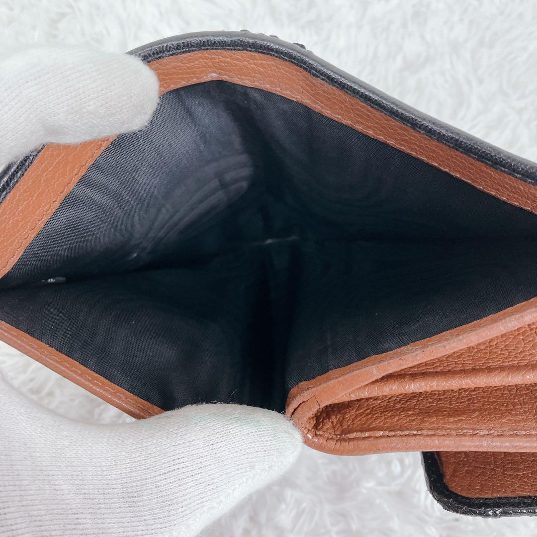 レア色✨ミュウミュウ 3つ折り財布 マドラスレザー バイカラー ブラック 黒　茶