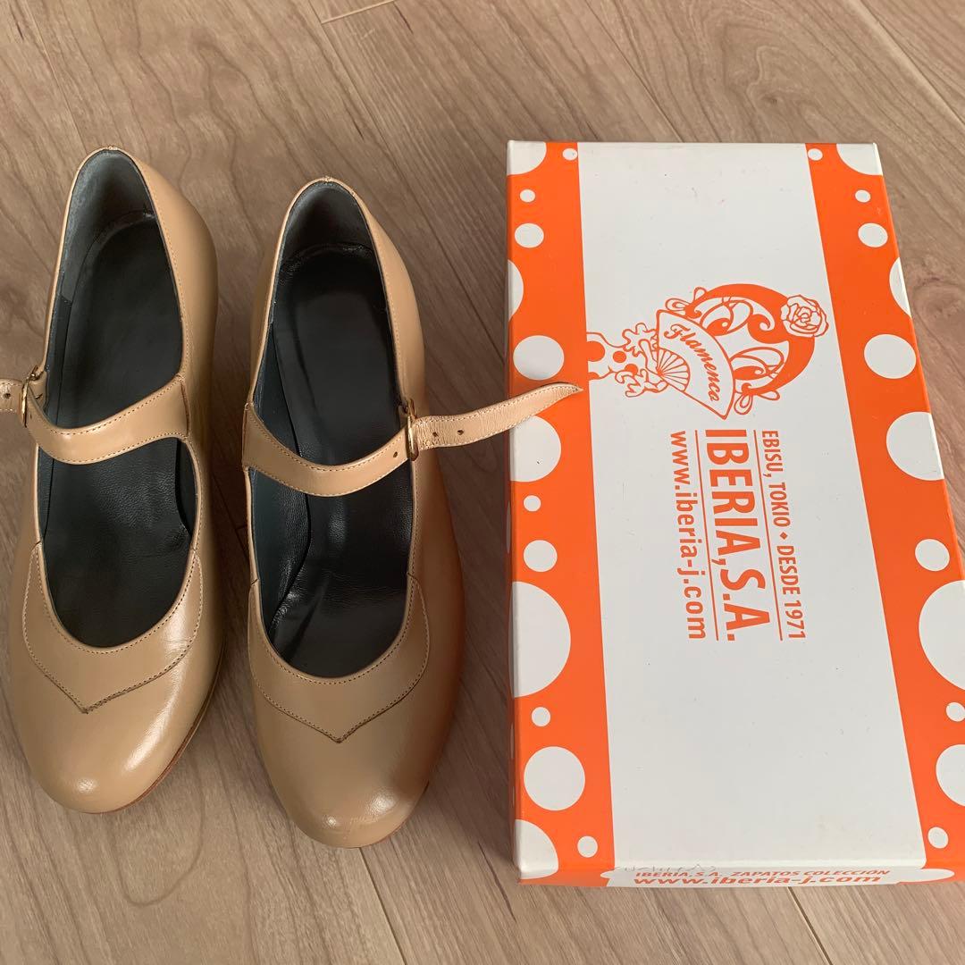 フラメンコシューズ 38.0Ｂ　イベリアセミプロベージュ