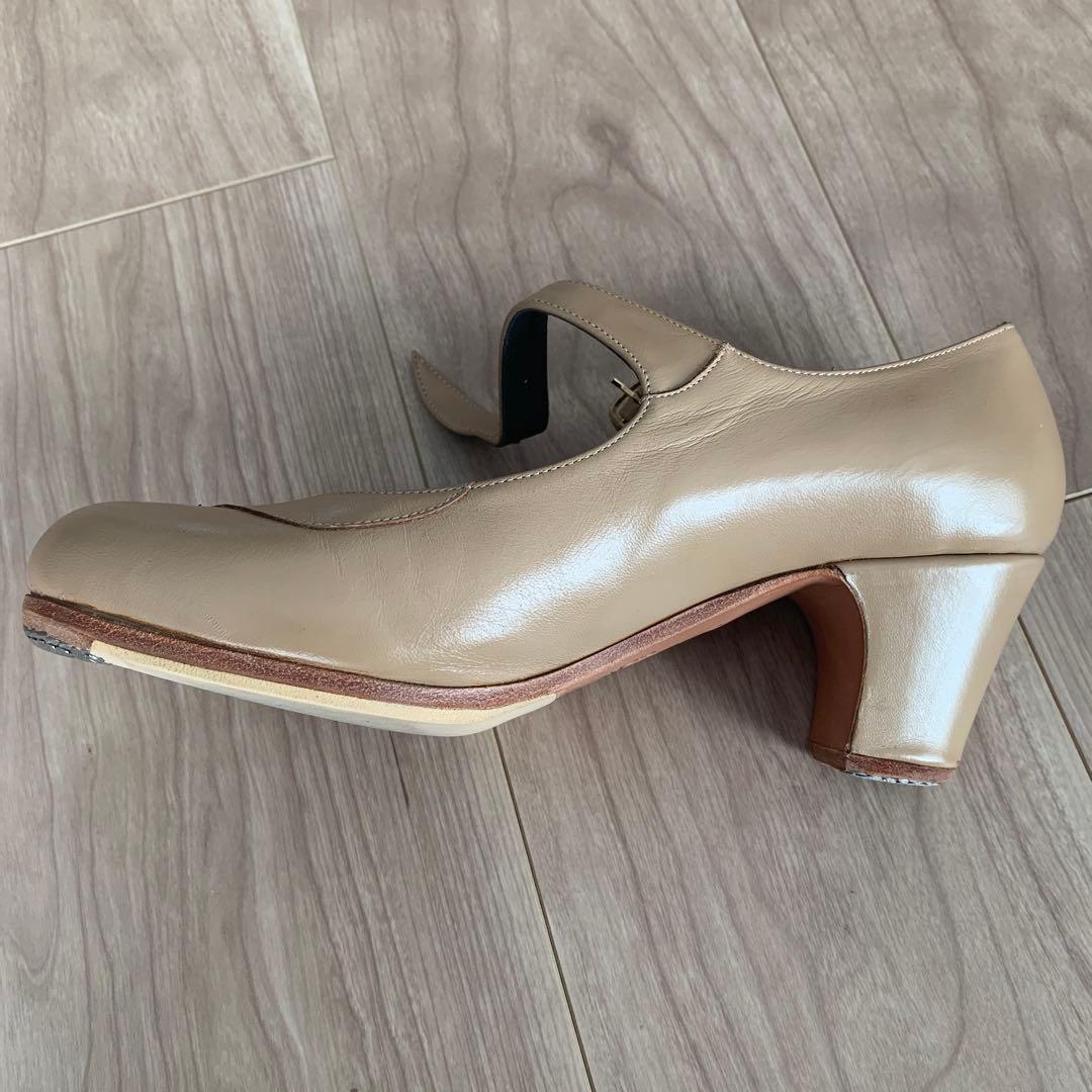 フラメンコシューズ 38.0Ｂ　イベリアセミプロベージュ