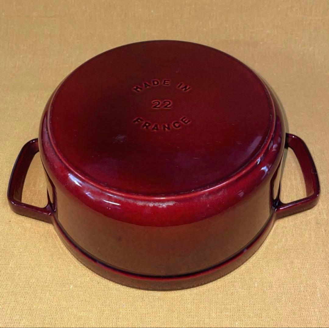 ストウブが美しすぎて‼️早い者勝ち‼️ グレナディン レッド 22cm 両手鍋