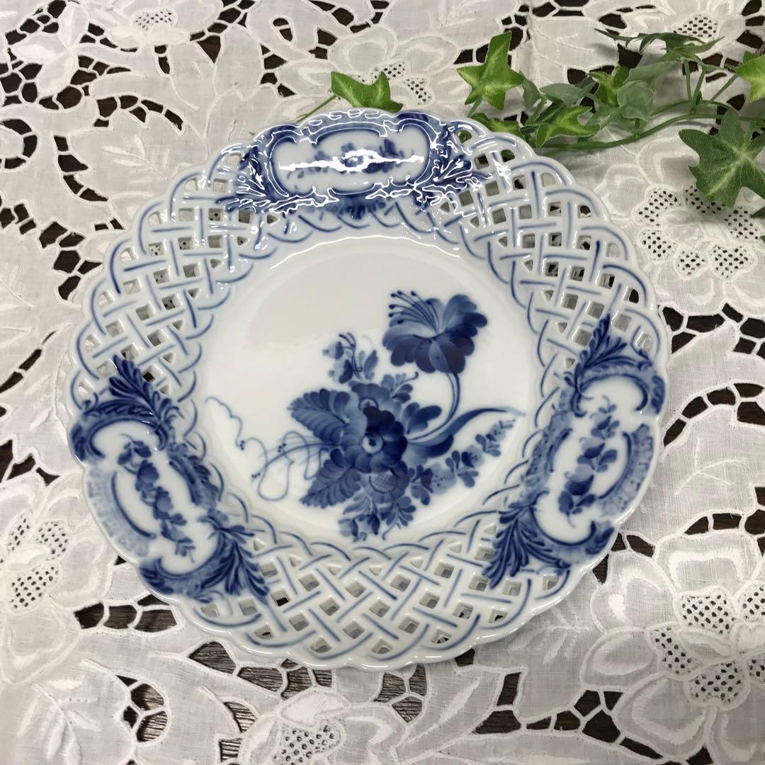 ロイヤルコペンハーゲン　ブルーフラワー　カーブ　オープンワーク皿21cm 一枚