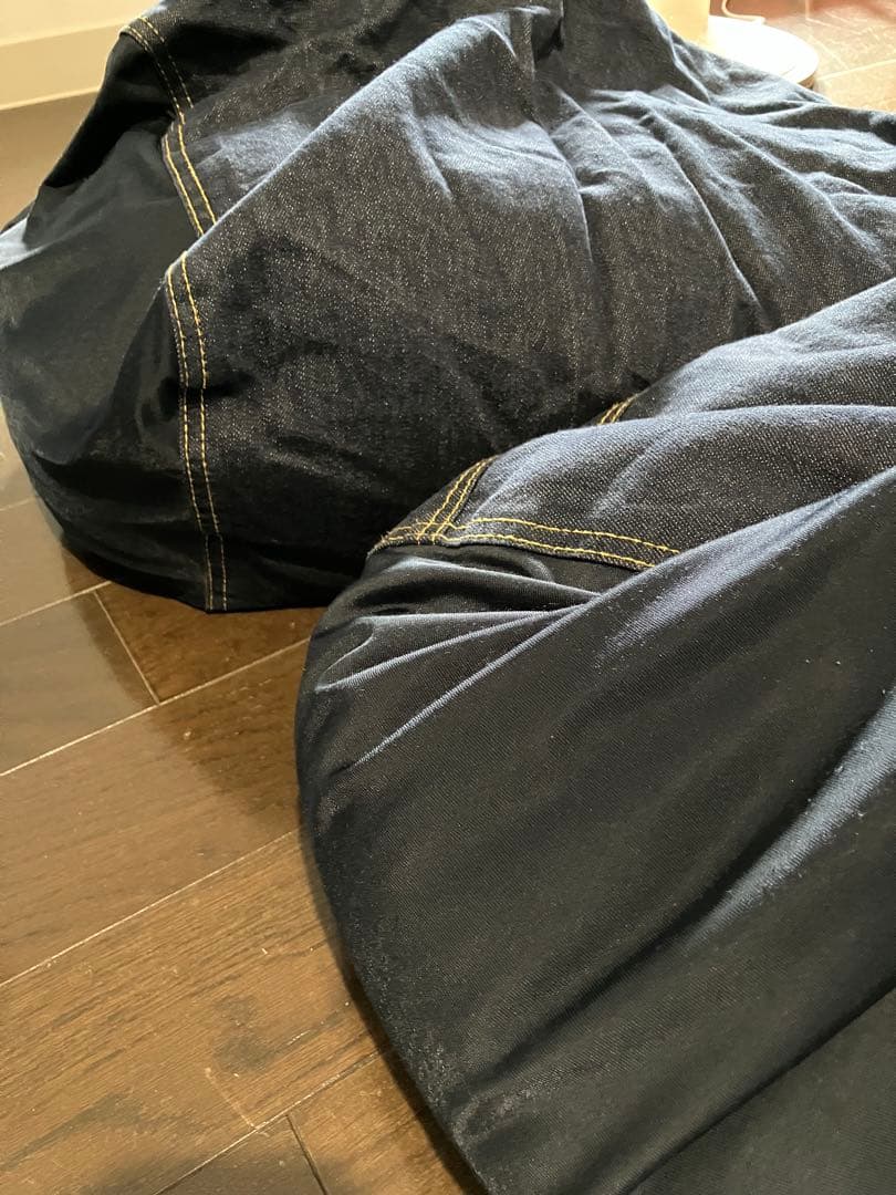 無印良品　ビーズクッション　2個セット　デニム