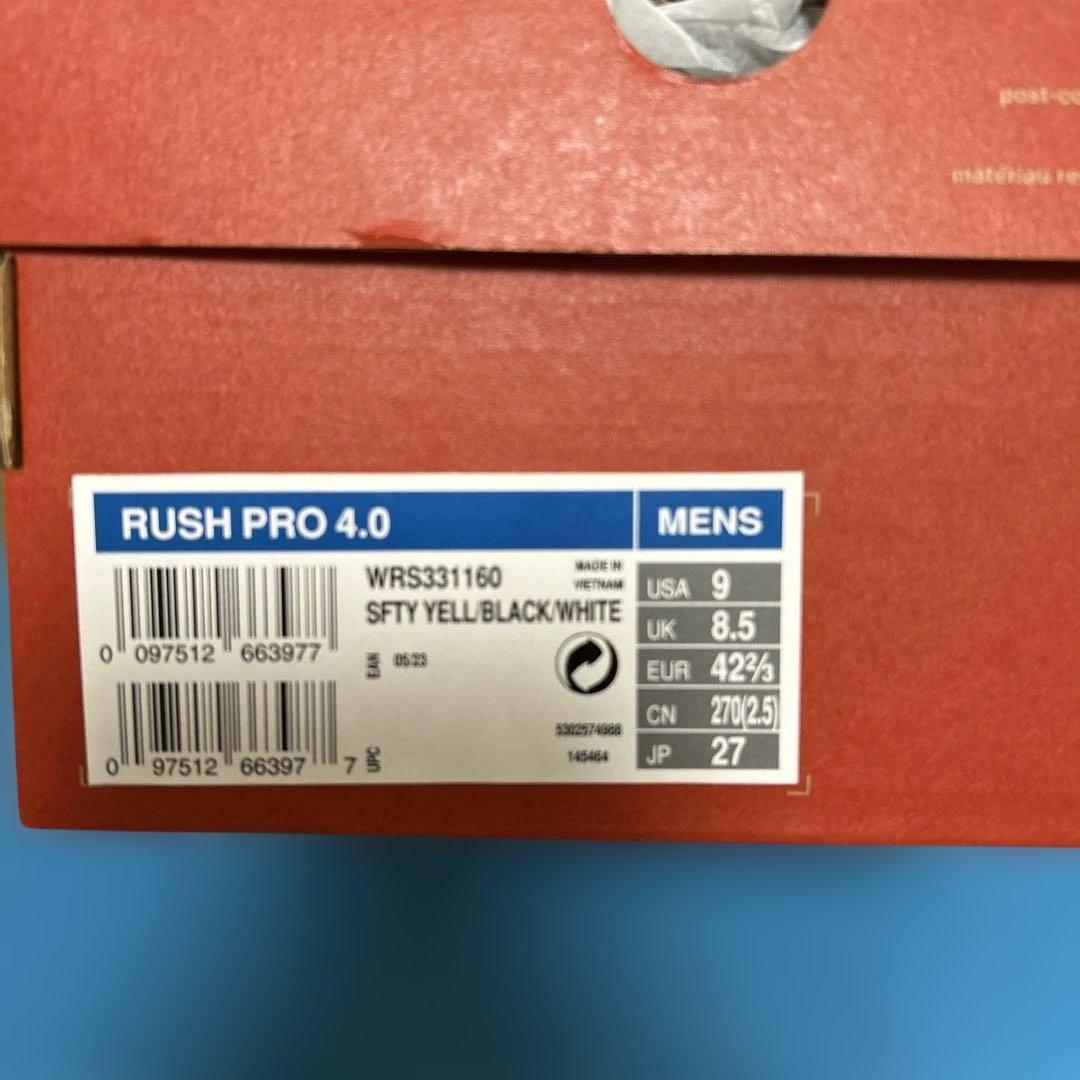 Wilson Rush Pro テニスシューズ イエロー4.0AC 27センチ