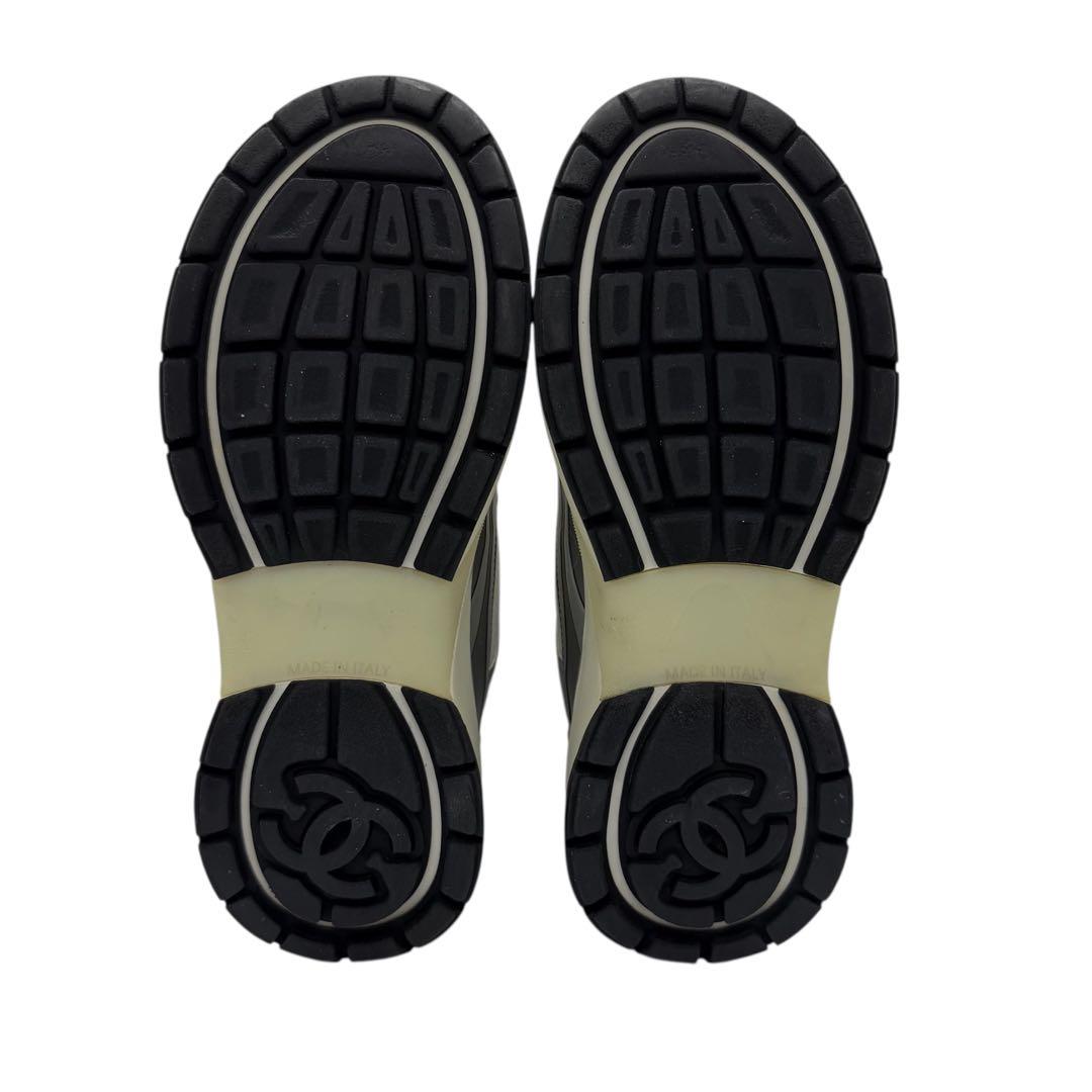 美品 CHANEL シャネル スニーカー シルバー 37