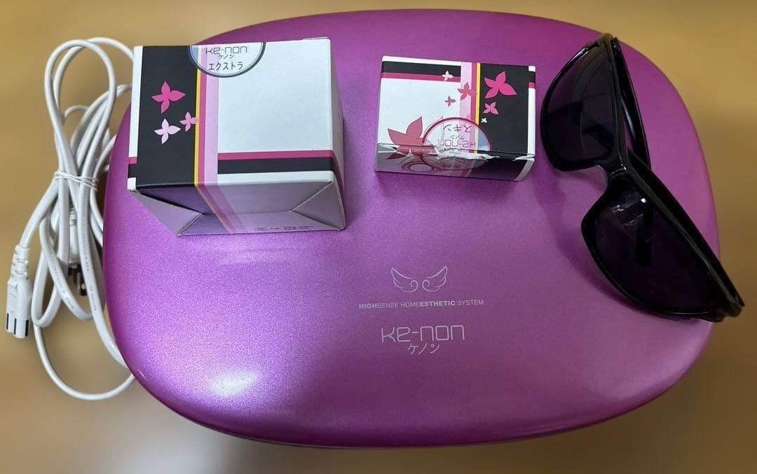 美品 ケノン 美容脱毛器 Ver.8 カートリッジ3個付KE-NON ピンク