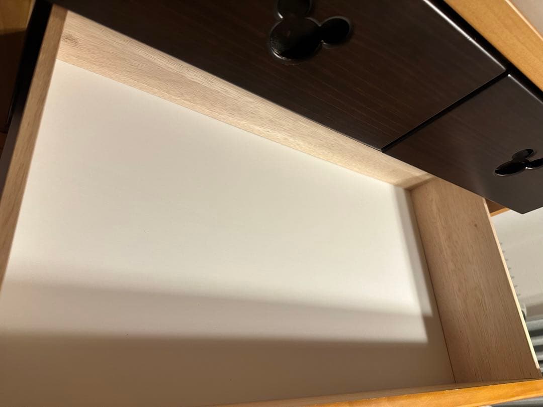 送料込　MADE IN JAPAN 天然杢　モダンミッキー　6段タンス　チェスト