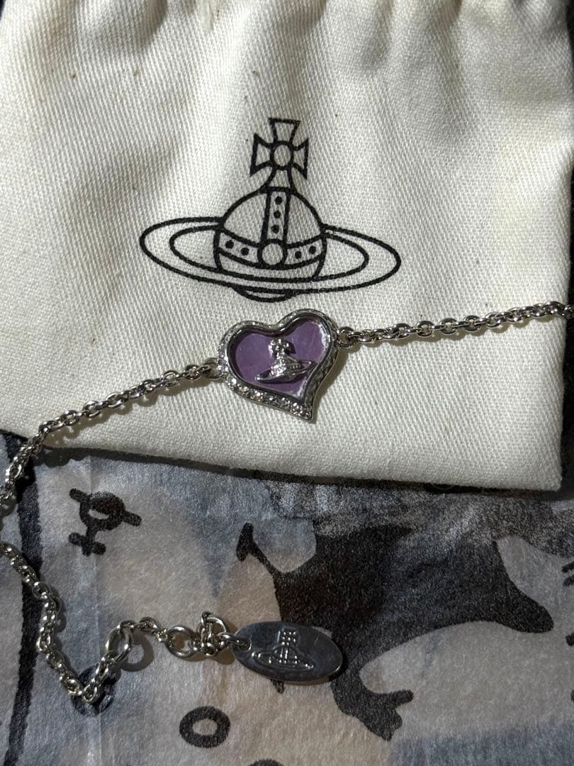 Vivienne Westwood シルバーハートストーン ブレスレット　正規品
