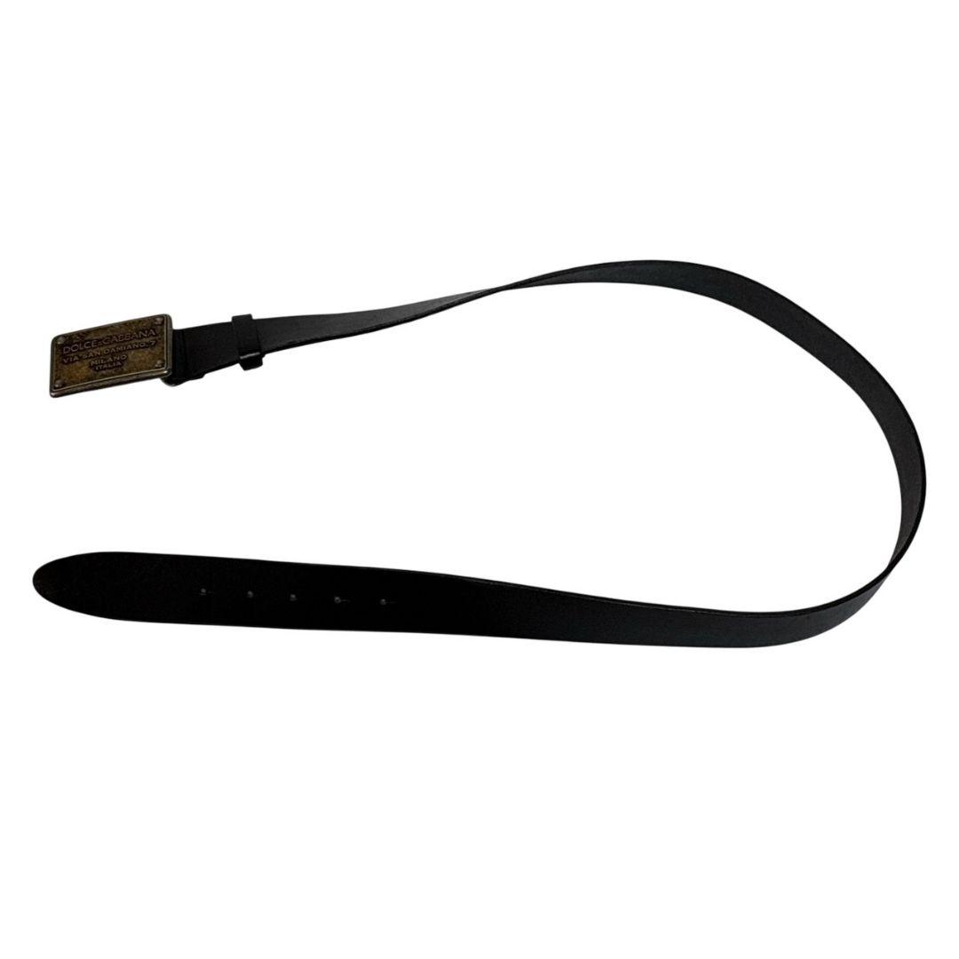 美品✨DOLCE&GABBANA レザーベルト イタリア製 ビッグバックル 本革