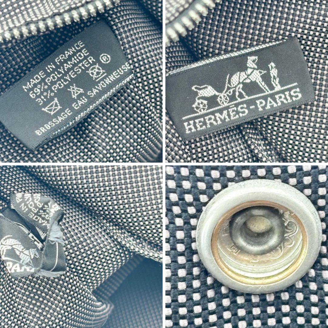 HERMES エルメス エールラインTGM　トートバッグ グレー系 鞄 カバン