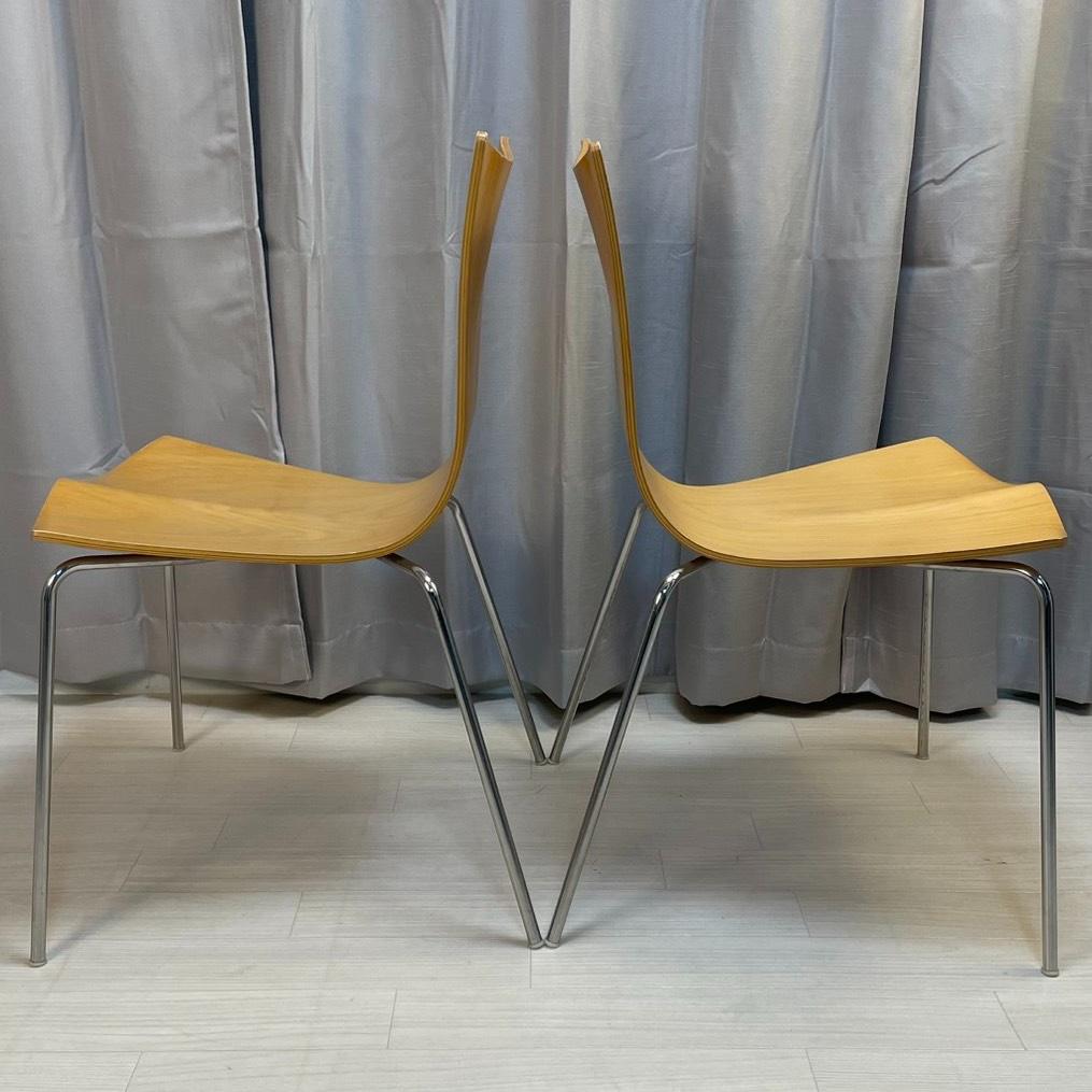 天童木工　スタッキングチェア　2脚セット