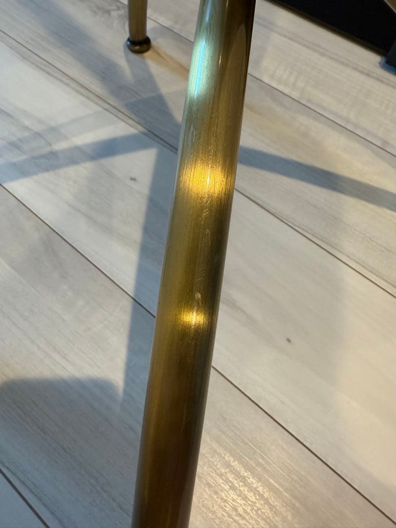 ハンガーラック　傾斜ハンガー　高さ可変　アンティークゴールド②