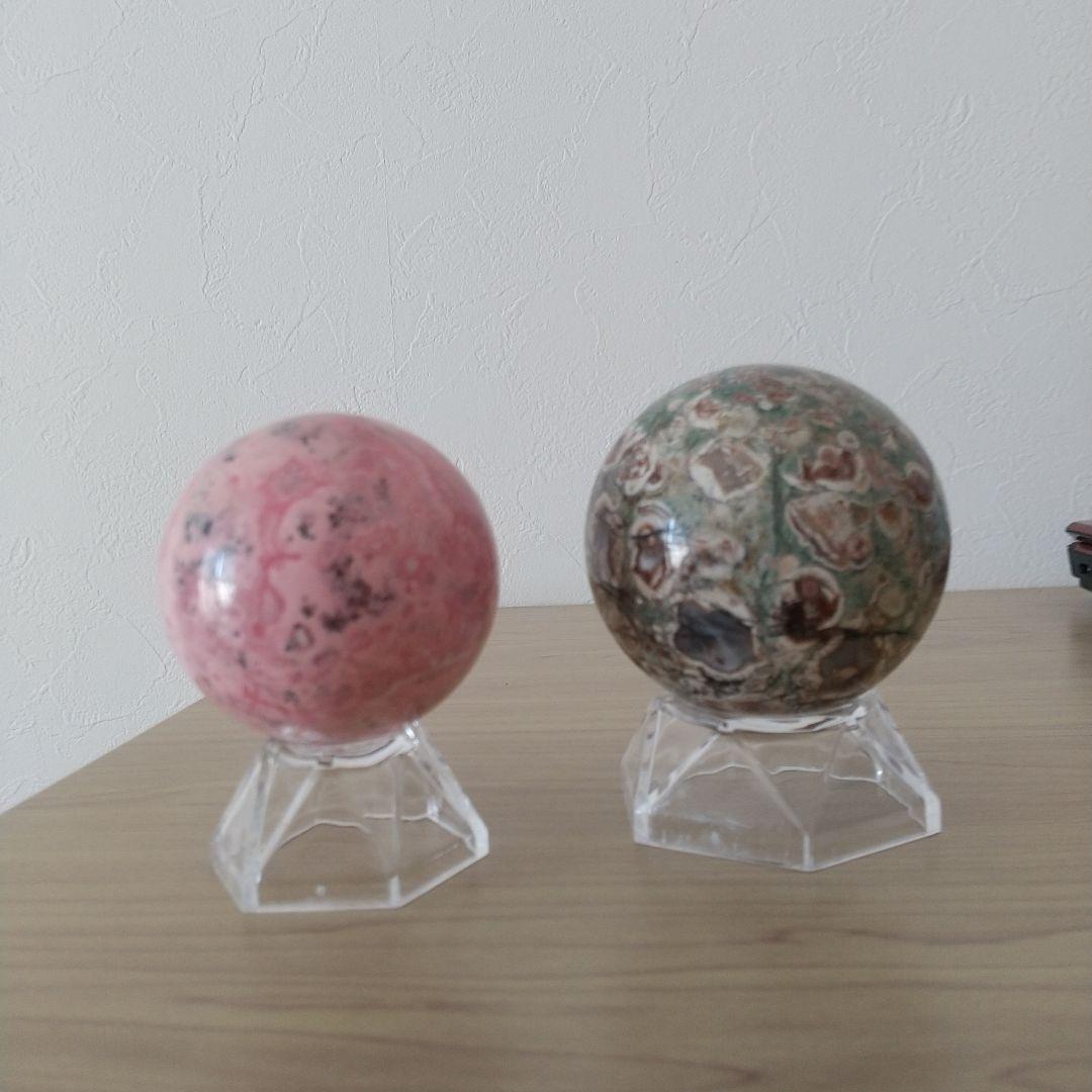 ピンクタンザナイト&千眼瑪瑙 スフィアセット