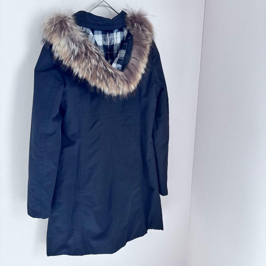 美品BURBERRY BLUE LABEL 黒　フード　ダッフル　38 M