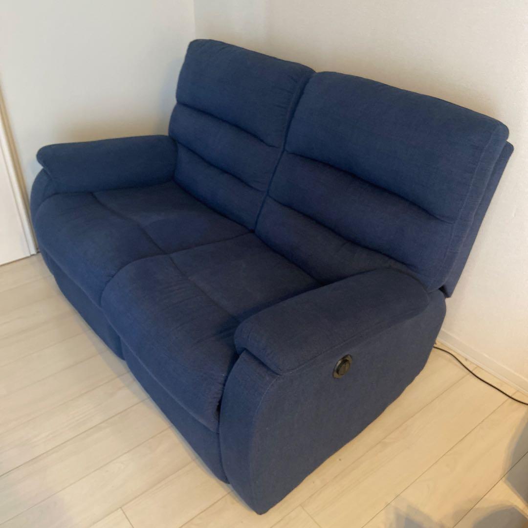 【送料込み】ニトリ　電動リクライニングソファ　2人掛け