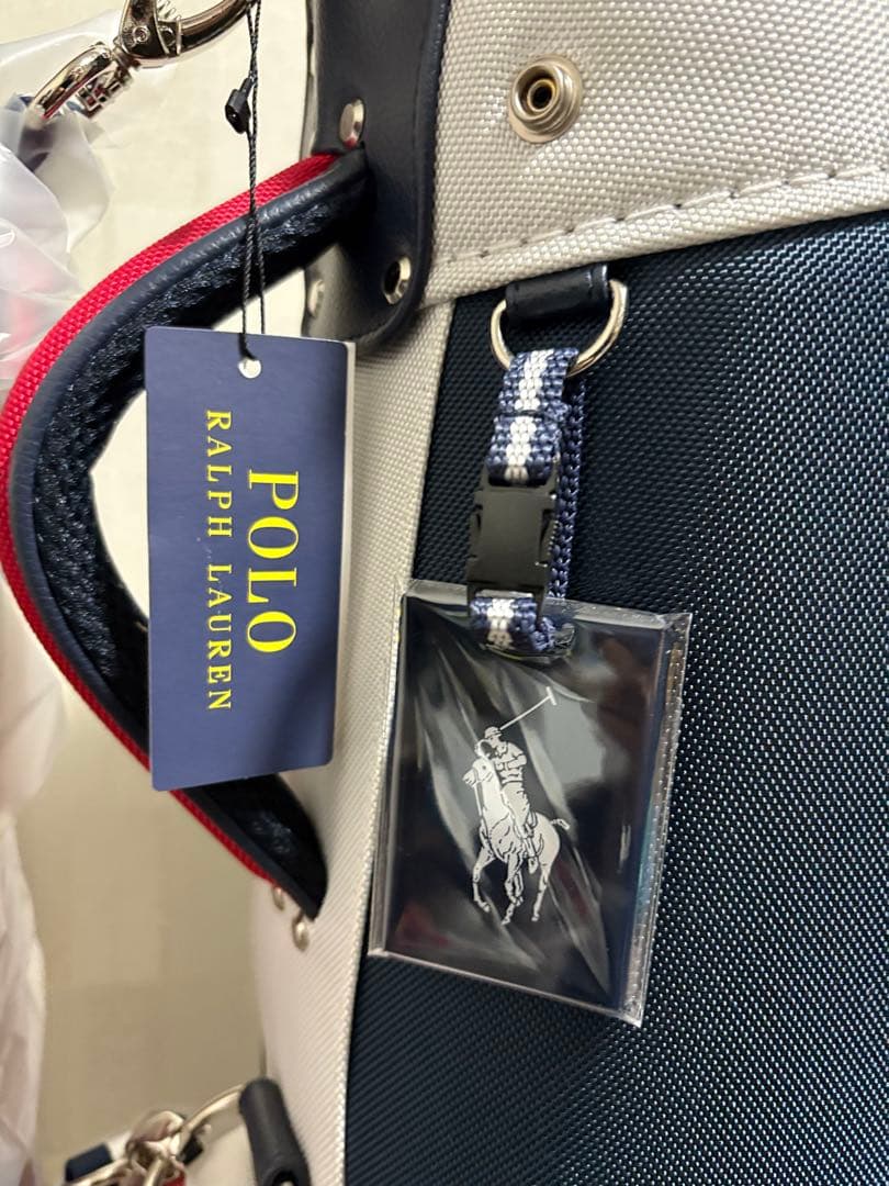 新品未使用！高級ポロラルフローレンキャディバッグ9型トリコロールカラー
